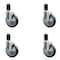Service Caster 5'' Thermoplastic Rubber Swivel 1-5/8'' Expanding Stem Caster Set with Brake, 4PK SCC-EX20S514-TPRB-TLB-158-4 - alternate 1